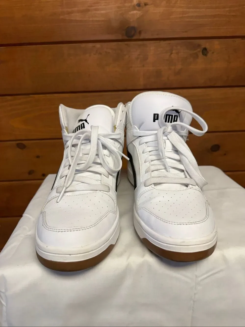 Puma Rebound Layup SL White/black Sz 10.5